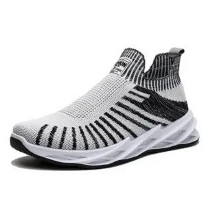 Doiljoi Men'S Fashion Mesh Breathable Lightweight Stripe Sneakers