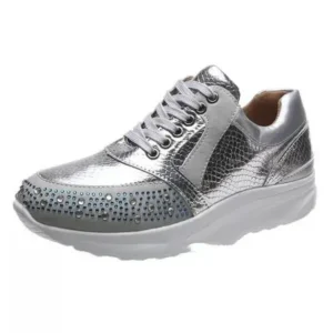 Doiljoi Women Fashion Rhinestones Sneakers