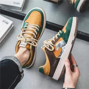 Doiljoi Men Fashion Breathable Color Matching Casual Sneakers