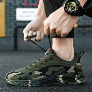 Doiljoi Men'S Casual Mesh Breathable Camouflage Sneakers