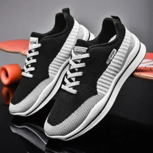 Doiljoi Men'S Casual Color-Block Mesh Breathable Soft-Soled Sneakers