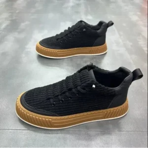 Doiljoi Men Fashion Suede Thick Sole Non-Slip Breathable Sneakers