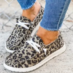 Doiljoi Women Leopard Casual Flat Loafers Shoes