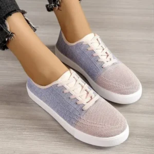 Doiljoi Summer Women Fashion Casual Fly-Woven Mesh Breathable Sneakers