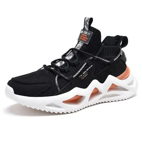 Doiljoi Men Spring Autumn Fashion Casual Colorblock Mesh Cloth Breathable Rubber Platform Shoes Sneakers