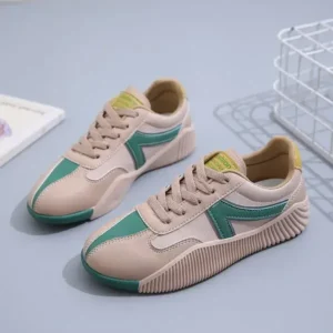 Doiljoi Women Fashion Color Block Breathable Sneakers