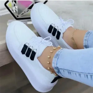 Doiljoi Women Fashion Lace-Up Sneakers